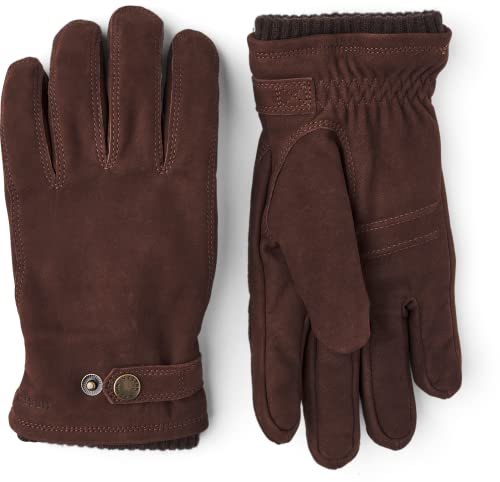 Hestra Bergvik Herren Handschuhe aus Nubukleder für kaltes Wetter – Espresso – 8 von HESTRA