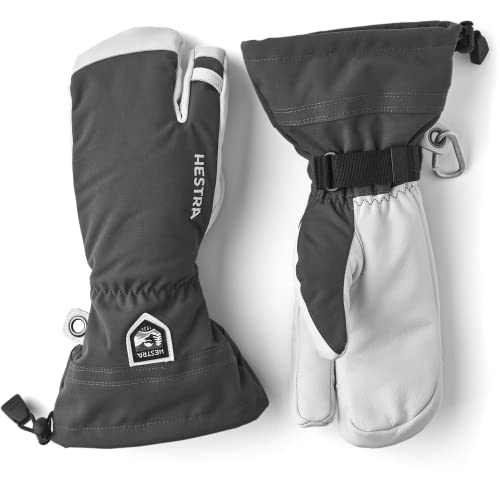 Hestra Heli Ski 3-Finger-Handschuhe, Grau, 6 Hestra Heli Ski 3-Finger-Handschuhe, Grau, 6 von Hestra