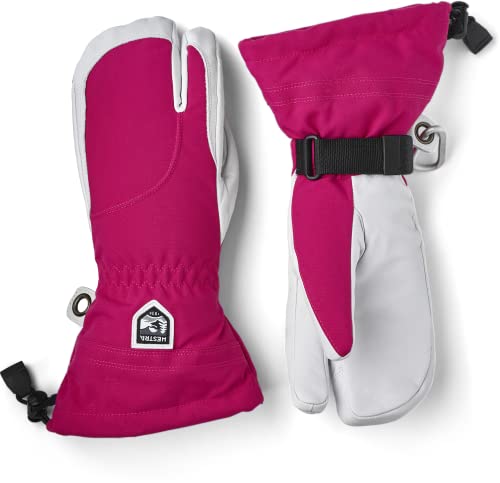 Hestra Heli Ski Female - 3 Finger Fuchsia Offwhite - 9 von HESTRA