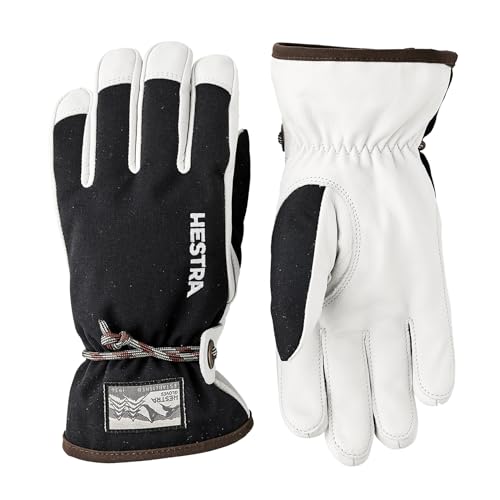 Hestra Unisex Wakayama Jr 5-Finger Handschuh (Jugend 3-7yrs) Isolierte wasserdichte Alpine Ski- & Snowboardhandschuhe Jungen Mädchen - Schwarz - 6 von HESTRA