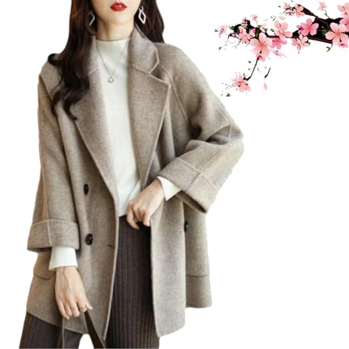 HESYSUAN Damen Jacquard Blazer Jacke Open Front Casual Business Office Jacquard Blazer Erbsenmantel Langarm Business Büro Casual Blazer von HESYSUAN