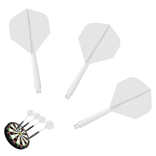 HEWJYDE 3 Target Darts, transparent weiß, mit langlebigen Flights, Target Darts, für ambitionierte Dartspieler, Target Darts Dart Flights Target Flights k Flex Flights Target von HEWJYDE