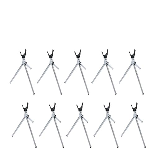 1-10 Angelrutenhalter Aluminiumlegierung Angelrutenauflage Elastische Länge Angelrute Stativständer Tragbar for Winter Tackle Tools(Color:10PCS) von HEXHUASR