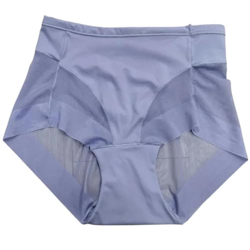 HEXHUASR Unterwäsche Frauen Seamless Höschen Frauen Hohe Taille Pantys Bauchkontroll -Slips Unsichtbare Unterwäsche-Blau-XL von HEXHUASR