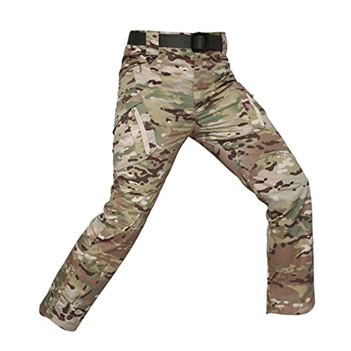 Herren Camo Military Style Cargo Hose Herren Multi-Pocket Pants CP Camo 5XL von HEYDHSDC