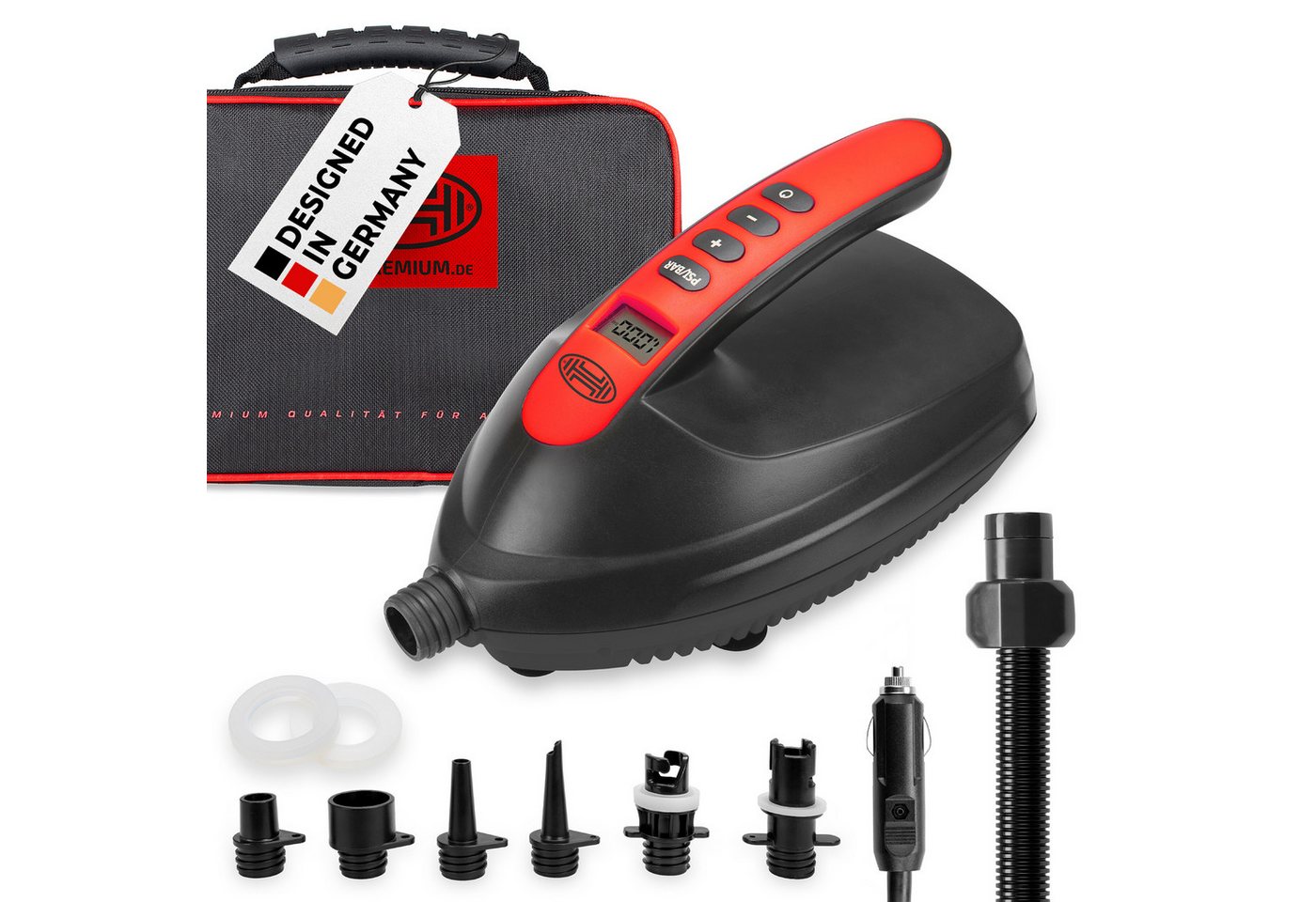 HEYNER Luftpumpe Premium Kompressor SUP 12 V (Set) HEYNER Luftpumpe Premium Kompressor SUP 12 V (Set) von HEYNER