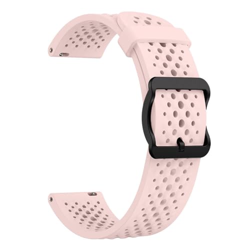 HFBZVAFC 20 mm 22 mm Silikon-Uhrenarmband, weiches Gummi, verstellbares Ersatzarmband, Schnellverschluss-Armband for Männer und Frauen mit Edelstahl-Schnalle(Pink,20MM) von HFBZVAFC