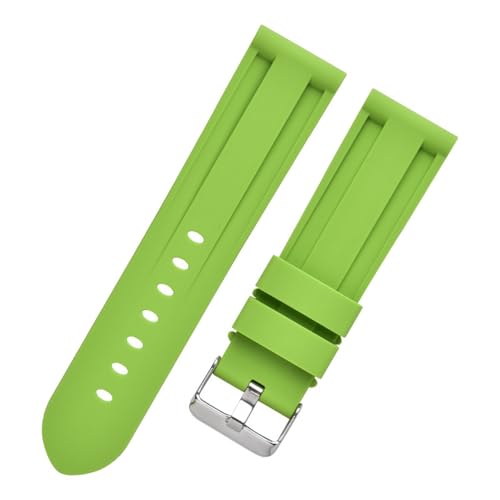 HFBZVAFC 20mm 22mm Gummi Sport Uhrenarmband Schnellverschluss Silikon Uhrenarmband Männer/Frauen Smart Watch Armband(Light Green,26mm) von HFBZVAFC