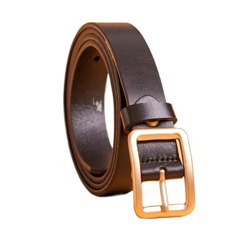 HFBZVAFC Fashion Genuine Leather Women Belts Women Belts Women Vintage Pin Buckle Belts Jeans(100cm,Black) von HFBZVAFC