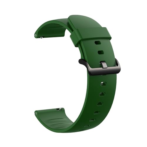 HFBZVAFC Silikon-Uhrenarmband, Smart-Sportuhr, 22 mm, Silikon-Uhrenarmband, schneller Austausch, Metall-Dornschließe, Zubehör(Green) von HFBZVAFC