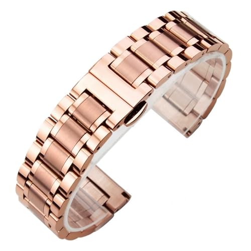 Uhrenarmband aus Metall und Edelstahl, 12 mm, 13 mm, 14 mm, 15 mm, 16 mm, 17 mm, 18 mm, 19 mm, 20 mm, 21 mm, 22 mm, 24 mm, Uhrenarmband, universelles Smartwatch-Ersatzarmband for Damen und Herren(Gold Uhrenarmband aus Metall und Edelstahl, 12 mm, 13 mm, 14 mm, 15 mm, 16 mm, 17 mm, 18 mm, 19 mm, 20 mm, 21 mm, 22 mm, 24 mm, Uhrenarmband, universelles Smartwatch-Ersatzarmband for Damen und Herren(Gold von HFBZVAFC