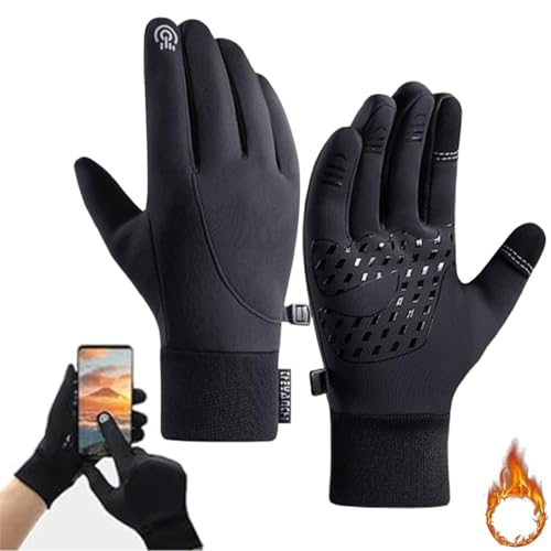 HFDHD Dodorado-Handschuhe, Dodorado-Winterhandschuhe, Premium-Thermohandschuhe, warme Touchscreen-Handschuhe, wasserdichte Fleece-Handschuhe (XL,Black) von HFDHD