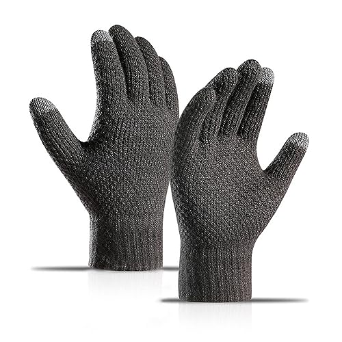 HGDGears Winter Warm Touchscreen Handschuhe,Thermal Winterhandschuhe,Winter Strickhandschuhe Herren für Outdoor Reise Camping und Skifahren von HGDGears