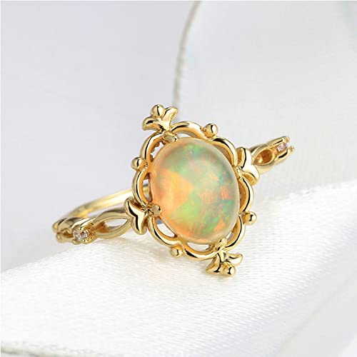 HGJH Verstellbarer Ring, Verstellbare Ringe Für Frauen Ovaler Zitronenkristall Blumenform 925Er Sterlingsilber Mikropavé Zirkon Retro Vergoldet 7 Chakra Versprechen Ringe Für Mädchen Damen HGJH Verstellbarer Ring, Verstellbare Ringe Für Frauen Ovaler Zitronenkristall Blumenform 925Er Sterlingsilber Mikropavé Zirkon Retro Vergoldet 7 Chakra Versprechen Ringe Für Mädchen Damen von HGJH
