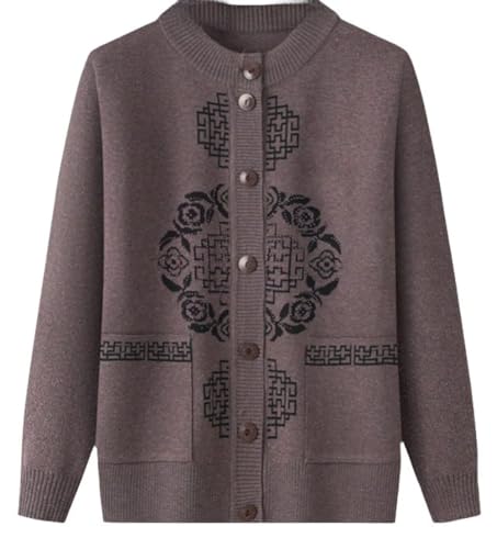 Mittleres Alter und ältere Menschen Strickjacke,klassischer Strass Druck Cardigan,Damen,alte Dame,lässiges Oberteil,Oma Kleidung,Mantel,Damen,Frühling,Herbst,Mutterkleidung,warmer Pullover,Kaffee,M Mittleres Alter und ältere Menschen Strickjacke,klassischer Strass Druck Cardigan,Damen,alte Dame,lässiges Oberteil,Oma Kleidung,Mantel,Damen,Frühling,Herbst,Mutterkleidung,warmer Pullover,Kaffee,M von HGJH
