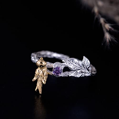 Silberringe Damen 925,Verstellbare Ringe Für Frauen Blätter Blume Vogel Golden 925 Sterling Silber Ring Ethno Silber Trauringe Für Frauen Ewigkeitsringe Frauen Versprechen Ringe Kleid Ringe Gesch Silberringe Damen 925,Verstellbare Ringe Für Frauen Blätter Blume Vogel Golden 925 Sterling Silber Ring Ethno Silber Trauringe Für Frauen Ewigkeitsringe Frauen Versprechen Ringe Kleid Ringe Gesch von HGJH