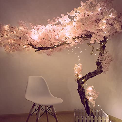 HGJHJJHK Wishing Tree Künstliche Kirschblütenbäume, mehrere Größen, Blütenbaum, echte Holzstiele und lebensechte Blätter, Nachbildung Einer künstlichen Pflanze, Rosa, 1,5 x 1 m Decoration von HGJHJJHK