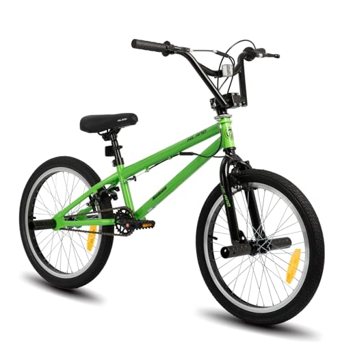 Hiland 20 Zoll BMX, 360° Rotor-System, Freestyle, 4 Stahl Pegs, Kettenschutz, Freilauf Grün von HH HILAND