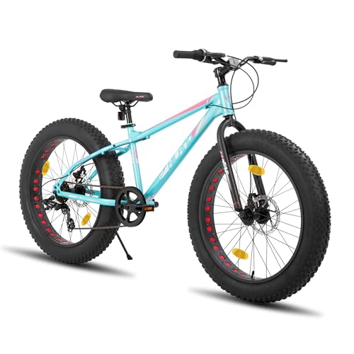 Hiland 26 Zoll Fat Tire Mountainbike für Jungen und Mädchen, 7-Gang Mountainbike, Doppelscheibenbremse, Strand und Schnee Fahrrad, Grün Hiland 26 Zoll Fat Tire Mountainbike für Jungen und Mädchen, 7-Gang Mountainbike, Doppelscheibenbremse, Strand und Schnee Fahrrad, Grün von HH HILAND