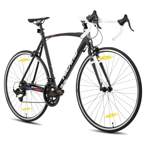 Hiland 700c Rennrad, 14 Gänge, Leichter Aluminiumrahmen, 28 Zoll Rennrad, Rahmengroß L City Commuting Rennrad für Männer Frauen, Schwarz Hiland 700c Rennrad, 14 Gänge, Leichter Aluminiumrahmen, 28 Zoll Rennrad, Rahmengroß L City Commuting Rennrad für Männer Frauen, Schwarz von HH HILAND