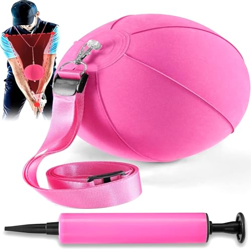 Golfschwung Trainingshilfe – Intelligenter Ball, Aufblasbares Und Tragbares Golf-Trainingsgerät Für Gerade Arme, Indoor-Golf-Übungsgeräte Zur Korrektur Der Körperhaltung – Amend Chicken Wing(Pink) von HHDOMLTH