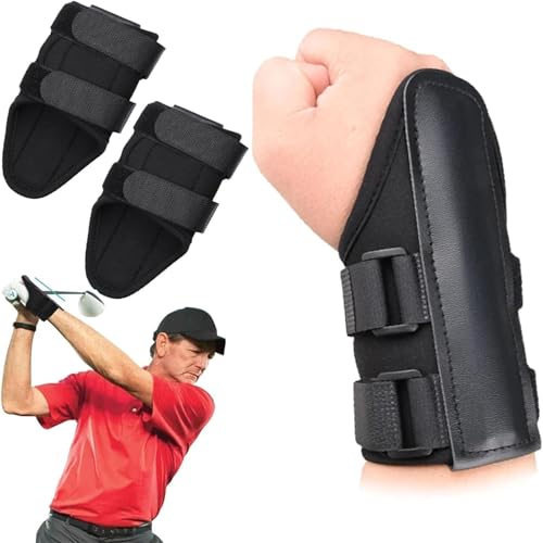 HHDOMLTH Golfschwung-Ausrichtungsstütze, Komfort-Golfgrifftrainer, Golfschwung-Trainingshilfe, Verstellbares Tragbares Golfschwung-Trainingshilfen-Set Für Golfanfänger Für Üben(2pcs) von HHDOMLTH