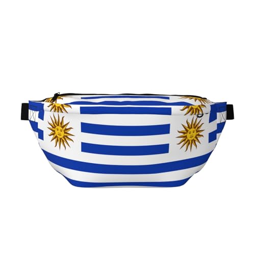 Gürteltasche mit Uruguay-Flagge, vielseitig und kompakt, Reisetasche für freihändige Aufbewahrung, Schwarz, Talla única von HHNNL