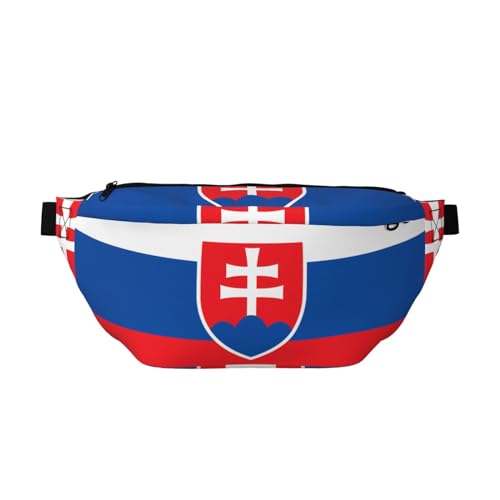 Stilvolle Umhängetasche mit Flagge der Slowakei – vielseitige und kompakte Reisetasche für freihändige Aufbewahrung, Schwarz, Einheitsgröße von HHNNL