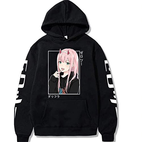 Hoodie Darling In The FRANXX Zero Two Cartoon Print Frühling Herbst Langarm Hoodie, Casual Street Style Herren Pullover Damen Plus Size Jacke XS ~ 4XL-White||XXS von HIAPES