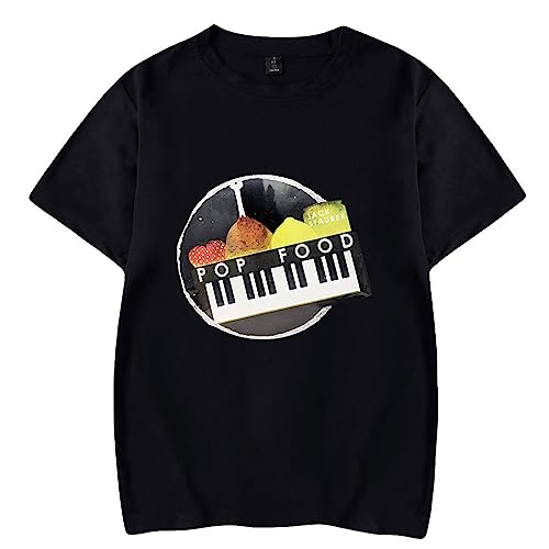 Kurzarm Jack Stauber Sommer Klassisches T-Shirt Männer Frauen Übergroßes Sweatshirt Hip Hop Lässige Baumwolle T-Shirt Lässige Mode Coole Tops Unisex-Black||XXS von HIAPES