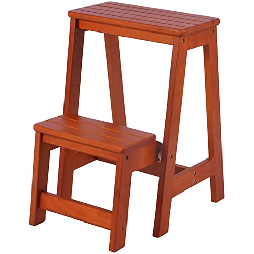 HIARAN Klappbarer Trittleiter-Stuhl – faltbares Leiterhocker-Regal aus Holz – Bibliotheksstufen, Bücherregal, Pflanzenständer zur Aufbewahrung und Dekoration Lucky Star von HIARAN