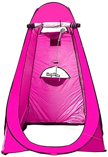 Umkleidezelt,Camping Duschzelt, Tragbarer Sichtschutz-Duschvorhang for Strand, Camp, Bergsteigen, Outdoor, Wandern, Angeln oder Autocamping, Strandzelt(Pink) von HIFRQVVC