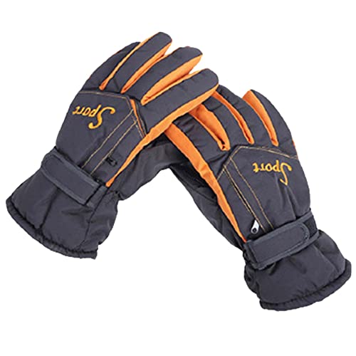 HIGOU Handschuhe Damen Lederimitat Mesh Gloves Skihandschuhe aus Baumwolle für Herren und Damen, Winter, kältebeständig, verdickt, Warmer Bildschirm, rutschfeste, Pelz Handschuhe Damen (C, One Size) von HIGOU