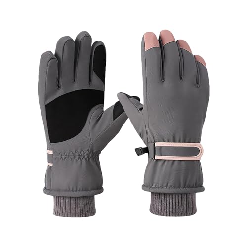 HIGOU Seidenhandschuhe Schwarz Damen Gloves Women Skihandschuhe, wasserfeste Touchscreen-Snowboard-Handschuhe, warme Winter-Schneehandschuhe für kaltes Wetter, Satin Handschuhe Elegant (GY2, One Size) von HIGOU