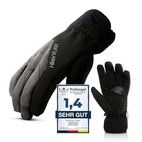 HIKENTURE Winterhandschuhe, Wasserdicht Fahrrad Handschuhe Winter Herren Damen, Winddichte Skihandschuhe Fahrradhandschuhe mit Langlauf Gel Gepolstert Männer Frauen, Outdoor Schwarzgrau M HIKENTURE Winterhandschuhe, Wasserdicht Fahrrad Handschuhe Winter Herren Damen, Winddichte Skihandschuhe Fahrradhandschuhe mit Langlauf Gel Gepolstert Männer Frauen, Outdoor Schwarzgrau M von HIKENTURE