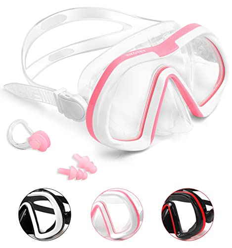Taucherbrille Erwachsene, HIKOTEY Unisex Tauchmaske mit Antibeschlag, Lecksicher und UV Schutz, Diving Glasses mit Ohrenstöpse & Nasenklammer, Großes Blickfeld Schwimmbrille für Männer, Frauen, Jugend Taucherbrille Erwachsene, HIKOTEY Unisex Tauchmaske mit Antibeschlag, Lecksicher und UV Schutz, Diving Glasses mit Ohrenstöpse & Nasenklammer, Großes Blickfeld Schwimmbrille für Männer, Frauen, Jugend von HIKOTEY
