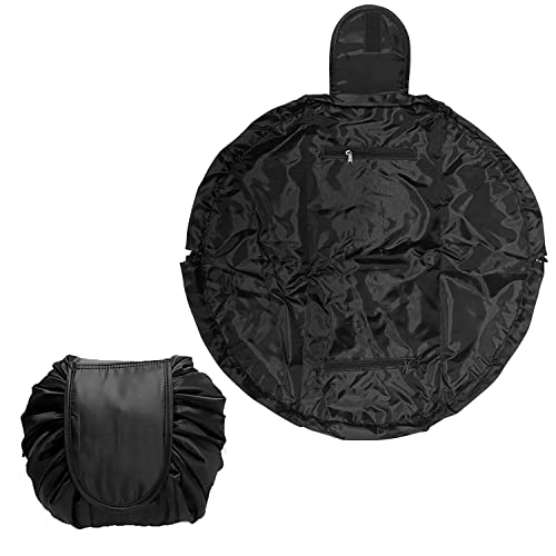 HINATAA Lazy Make-up Tasche mit Kordelzug, Reise-Kosmetiktasche, große Kapazität, Kordelzug, Make-up-Tasche, Lazy Kosmetiktasche schwarz HINATAA Lazy Make-up Tasche mit Kordelzug, Reise-Kosmetiktasche, große Kapazität, Kordelzug, Make-up-Tasche, Lazy Kosmetiktasche schwarz von HINATAA