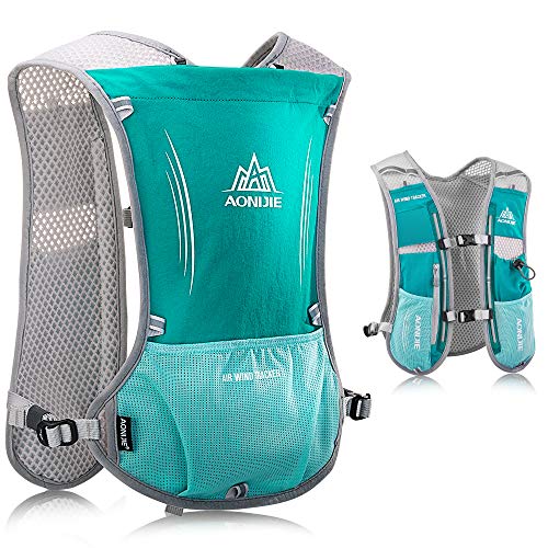 HINATAA Leichter Trinkrucksack zum Laufen, 5 l, 190 g, Laufweste für Damen und Herren, zum Radfahren, Laufen, Klettern, Wandern (Grün) von HINATAA