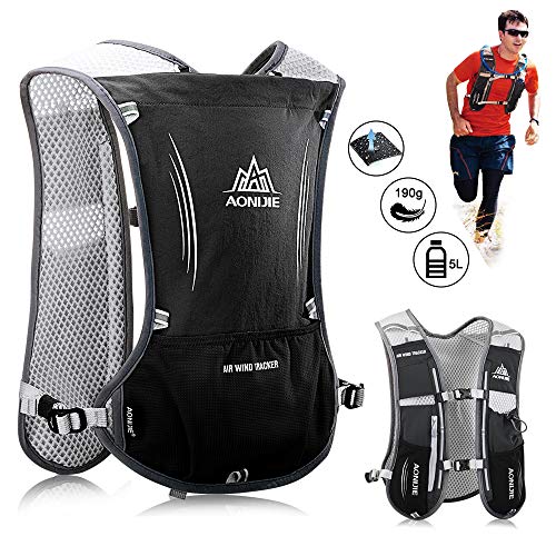 HINATAA Leichter Trinkrucksack zum Laufen, 5 l, 190 g, Laufweste für Damen und Herren, zum Radfahren, Laufen, Klettern, Wandern (Schwarz) HINATAA Leichter Trinkrucksack zum Laufen, 5 l, 190 g, Laufweste für Damen und Herren, zum Radfahren, Laufen, Klettern, Wandern (Schwarz) von HINATAA