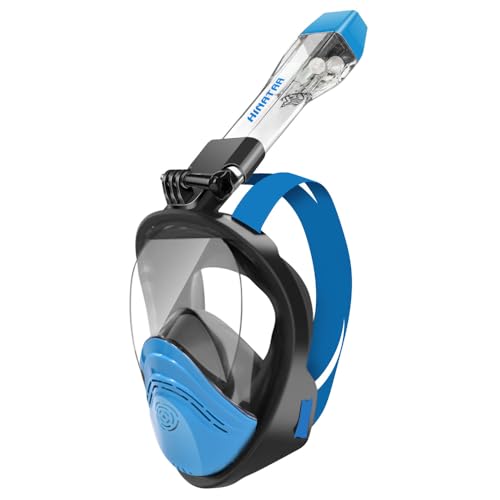 HINATAA Tauchermaske Schnorchelmaske Erwachsene, Zwei Schwimmende Kugeln Tauchmaske Kinder, 180°Anti-Fog Anti-Leck Snorkeling Mask Kameras Kompatible Vollgesichtsmaske schnorcheln (Schwarz blau, L/XL) HINATAA Tauchermaske Schnorchelmaske Erwachsene, Zwei Schwimmende Kugeln Tauchmaske Kinder, 180°Anti-Fog Anti-Leck Snorkeling Mask Kameras Kompatible Vollgesichtsmaske schnorcheln (Schwarz blau, L/XL) von HINATAA
