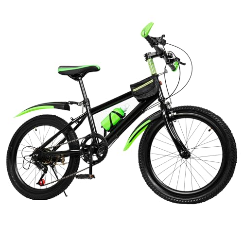 20 Zoll Kinderfahrrad, 7 Gang MTB Kinder Fahrrad Jugendrad Mountainbike Bicycle aus Kohlenstoffstahl Fully MTB für Jungen, Mädchen, Damen & Herren von HINOPY