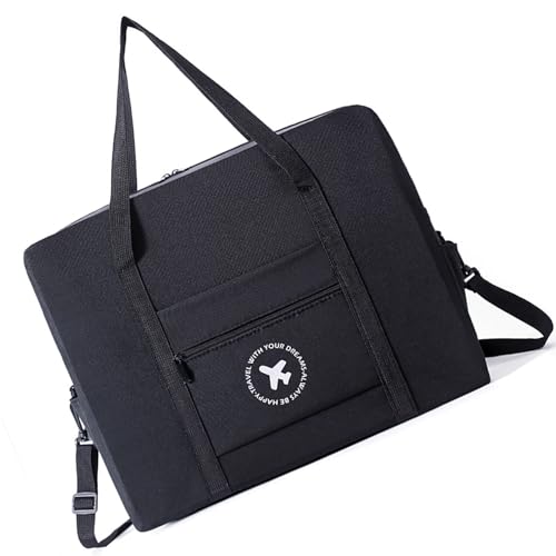 Faltbare Reisetasche Mit Großer Kapazität Handgepäck Tragetasche Für Fitnessstudio Sport Wasserabweisend Mehrere Taschen Schulterhandtasche von HIOPOIUYT