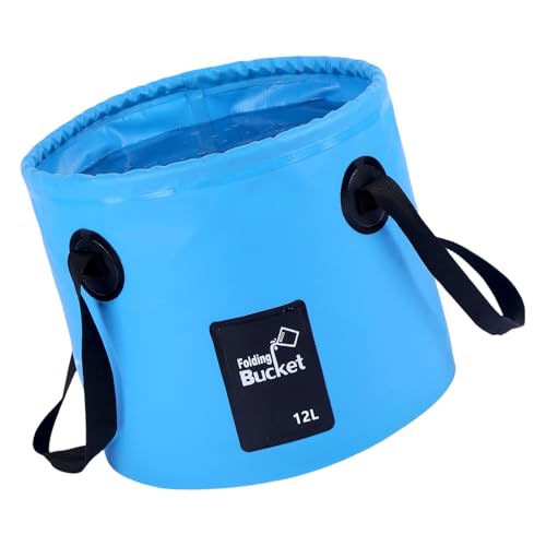 HIOPOIUYT Fischereibecken Wasserträger PVC Angelschale Angelsack Mit Grifffischer Fässer Behälter Faltbarer Zweikampfbeutel von HIOPOIUYT