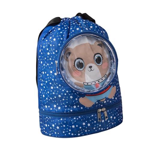 HIOPOIUYT Kinder Schwimmen Tasche Cartoon Kinder Schwimmen Rucksack Trocken Nass Trennung Waschen Tasche Kinder Strand Tasche Mit Kordelzug von HIOPOIUYT