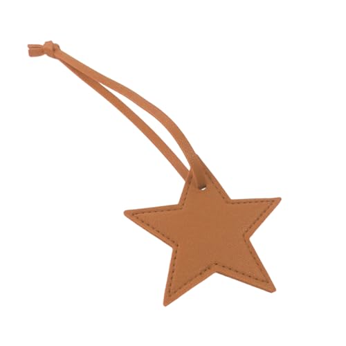 HIOPOIUYT Modischer Leder-Schlüsselanhänger in Sternform für Gepäck, fünfzackiger Stern, für Damen und Mädchen, Taschenanhänger, Handtaschen-Zubehör HIOPOIUYT Modischer Leder-Schlüsselanhänger in Sternform für Gepäck, fünfzackiger Stern, für Damen und Mädchen, Taschenanhänger, Handtaschen-Zubehör von HIOPOIUYT