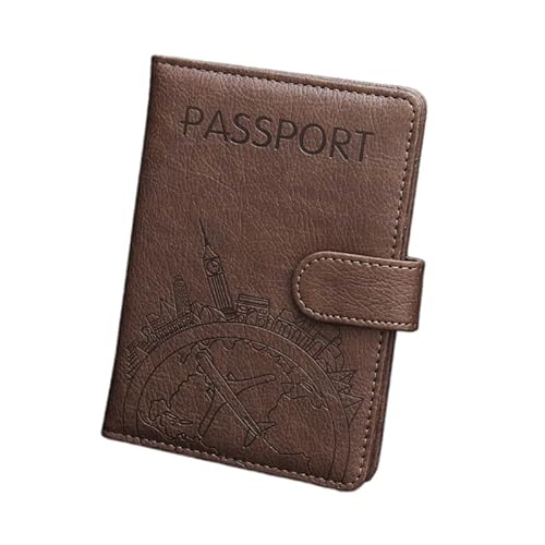 Praktische Reisepasshülle für Geschäftsreisende und Touristen, zur Aufbewahrung Ihres Reisepasses, braun von HIOPOIUYT