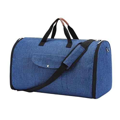Wasserdichte Gepäck-Umhängetasche mit Schuhfach, große Kapazität, Crossbody-Tasche, Übernachtung, Business-Taschen, marineblau von HIOPOIUYT
