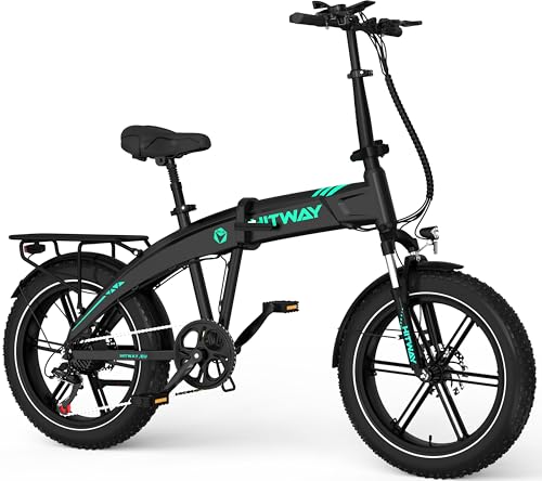 HITWAY 20 * 4.0" Elektrofahrrad, 48V 499Wh Akku E Bike bis zu 50-100KM, 250W Motor Fat Tire Pedelec, Faltbare Elektrofahrräder mit 7-Geschwindigkeiten für Erwachsene Pendler HITWAY 20 * 4.0" Elektrofahrrad, 48V 499Wh Akku E Bike bis zu 50-100KM, 250W Motor Fat Tire Pedelec, Faltbare Elektrofahrräder mit 7-Geschwindigkeiten für Erwachsene Pendler von HITWAY