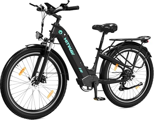 HITWAY E Bike 26X3.0 City Elektrofahrrad Pedelec, 250W City Cruiser E-Bike, 48V 18Ah austauschbarer Akku, max. Reichweite 55–80 km, 7 Gänge, Pendler-Elektrofahrrad für Erwachsene HITWAY E Bike 26X3.0 City Elektrofahrrad Pedelec, 250W City Cruiser E-Bike, 48V 18Ah austauschbarer Akku, max. Reichweite 55–80 km, 7 Gänge, Pendler-Elektrofahrrad für Erwachsene von HITWAY