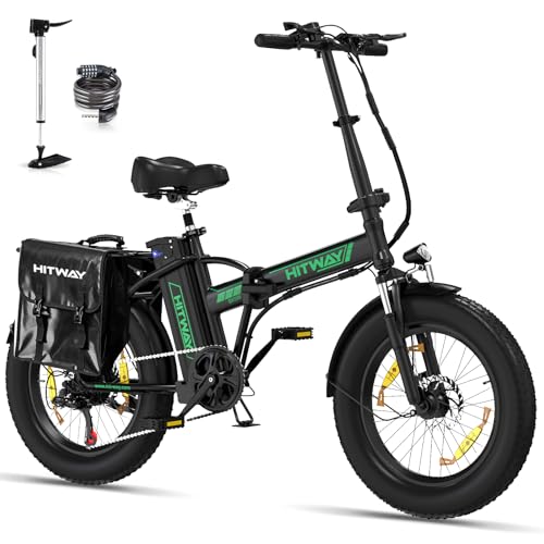 HITWAY E Bike 20" 3,0 Fat Tire Elektrofahrrad E-Fahrrad klapprad,250W/36V/12Ah Akku,Max.Reichweite bis zu 35-90km, Off-Road Mountainbike mit 7 Gängen,City EBike HITWAY E Bike 20" 3,0 Fat Tire Elektrofahrrad E-Fahrrad klapprad,250W/36V/12Ah Akku,Max.Reichweite bis zu 35-90km, Off-Road Mountainbike mit 7 Gängen,City EBike von HITWAY